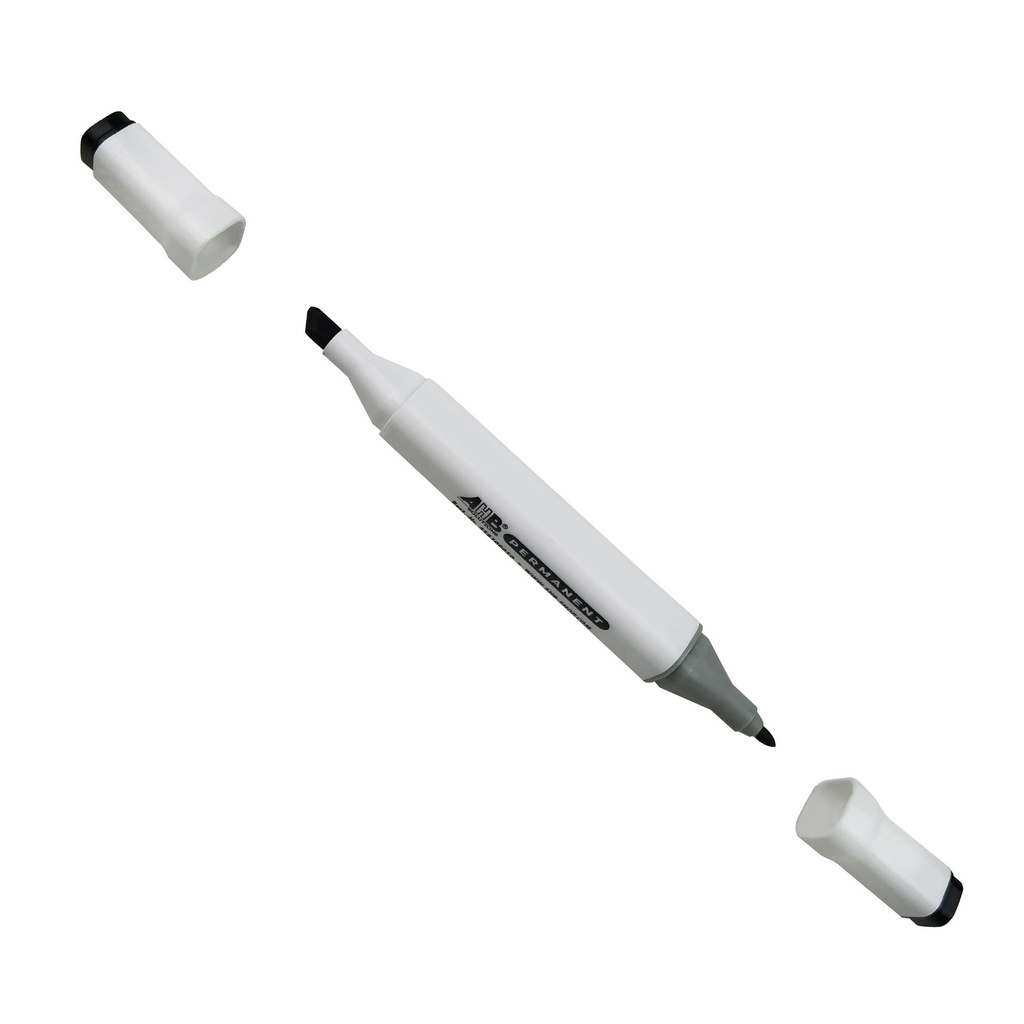 Feutre noir "AHB Permanent" avec 2 largeurs d'écriture