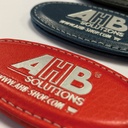 Porte-clés en cuir avec marquage en relief