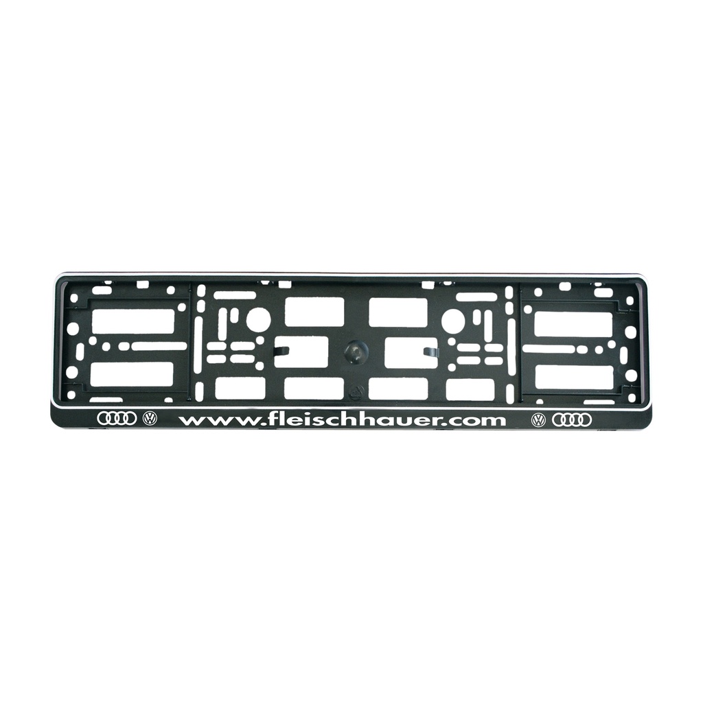 Porte-plaques avec cadre rabattable