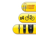 Range 4 vélos : 3 largeurs de pneus