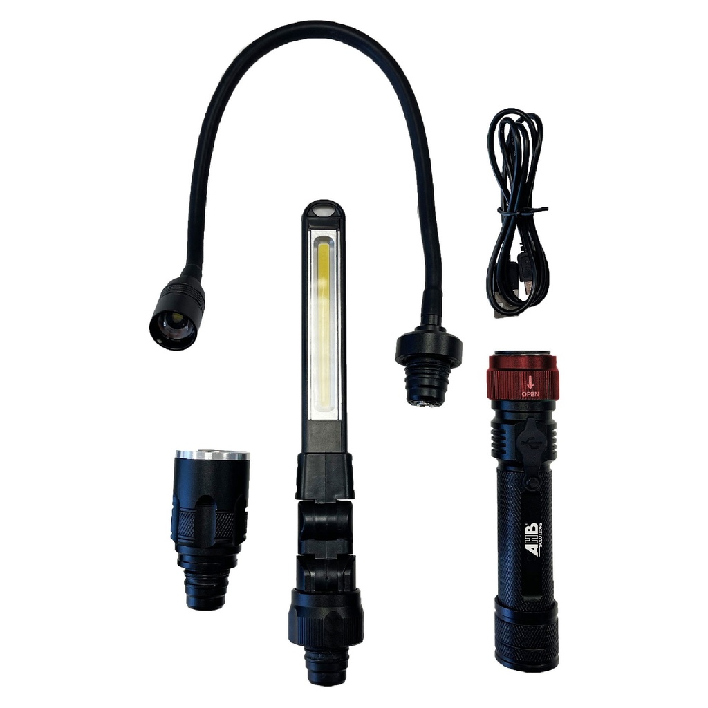 Lampe de travail COB LED "3 en 1"