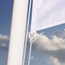 Mât standard en fibre de verre avec pommeau doré