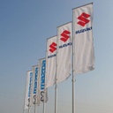 Mât en aluminium à potence rotative, laqué blanc