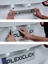 Système de fixation de plaque d'immatriculation "Plexiclick®" 110 - 111mm - x10