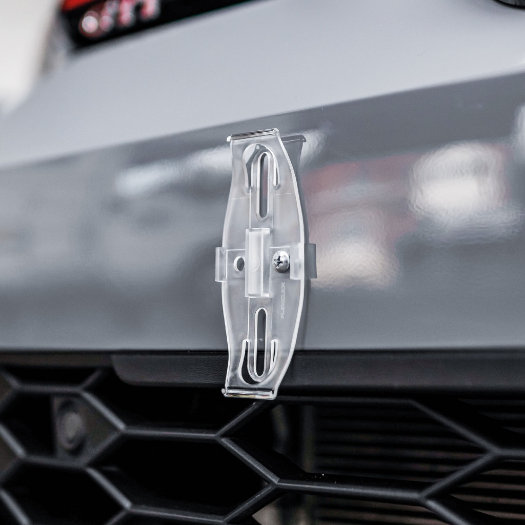 Système de fixation de plaque d'immatriculation "Plexiclick®" 110 - 111mm - x10