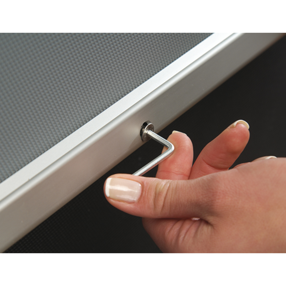 Porte affiche extérieur verrouillable 35 mm