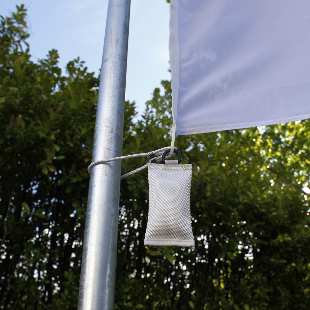 Mât en acier galvanisé de 5m avec potence rotative de 120 ou 150 cm