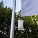 Mât en acier galvanisé de 5m avec potence rotative de 120 ou 150 cm