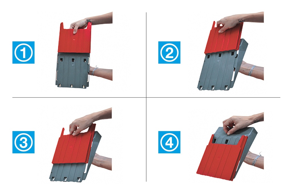 Trieur mural "Flat" - Module de base gris clair