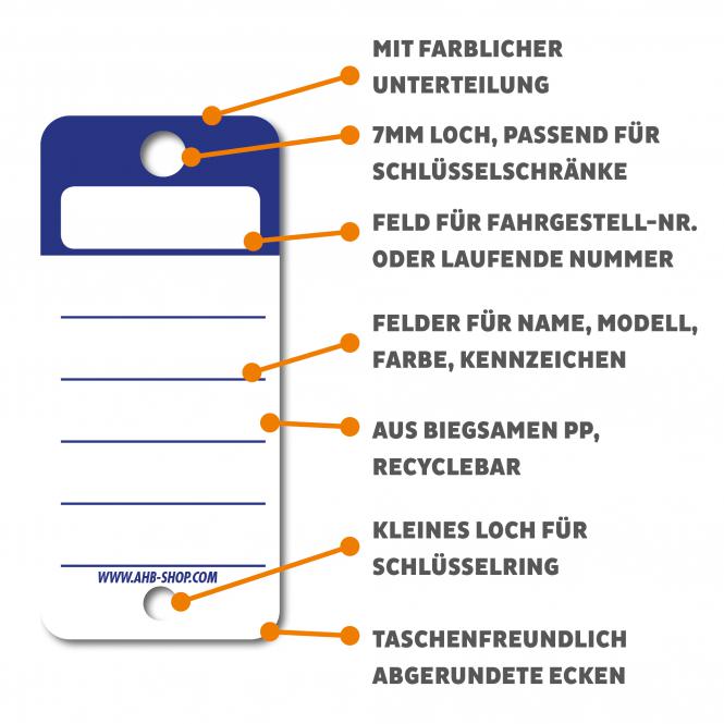 Étiquettes de clés "White" x250