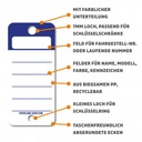 Étiquettes de clés "White" x250