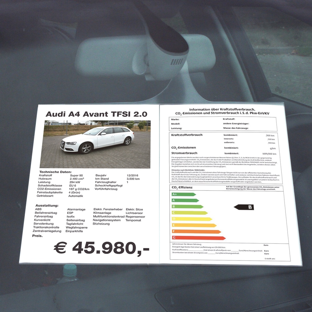 Prijskaart houder A3 in Acrylglas