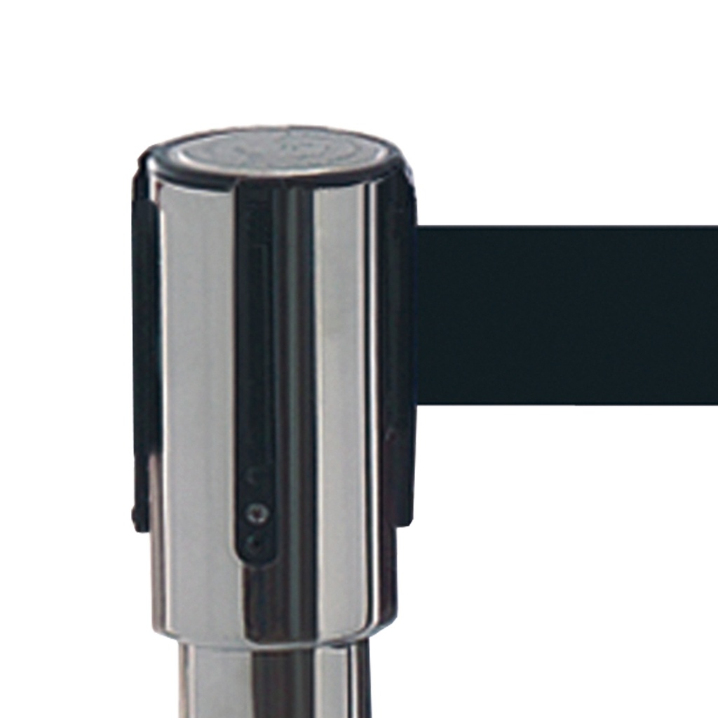 Afzetpaal Met geïntegreerd lint Zilver