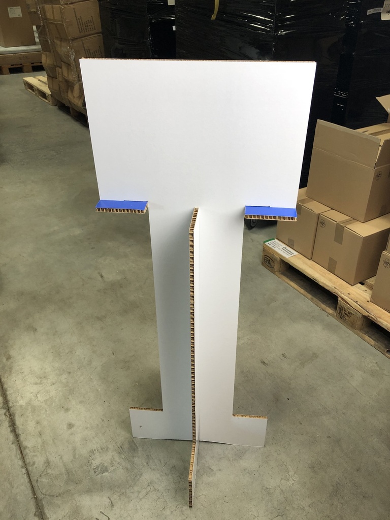 Station gel hydroalcoolique sur pied en carton