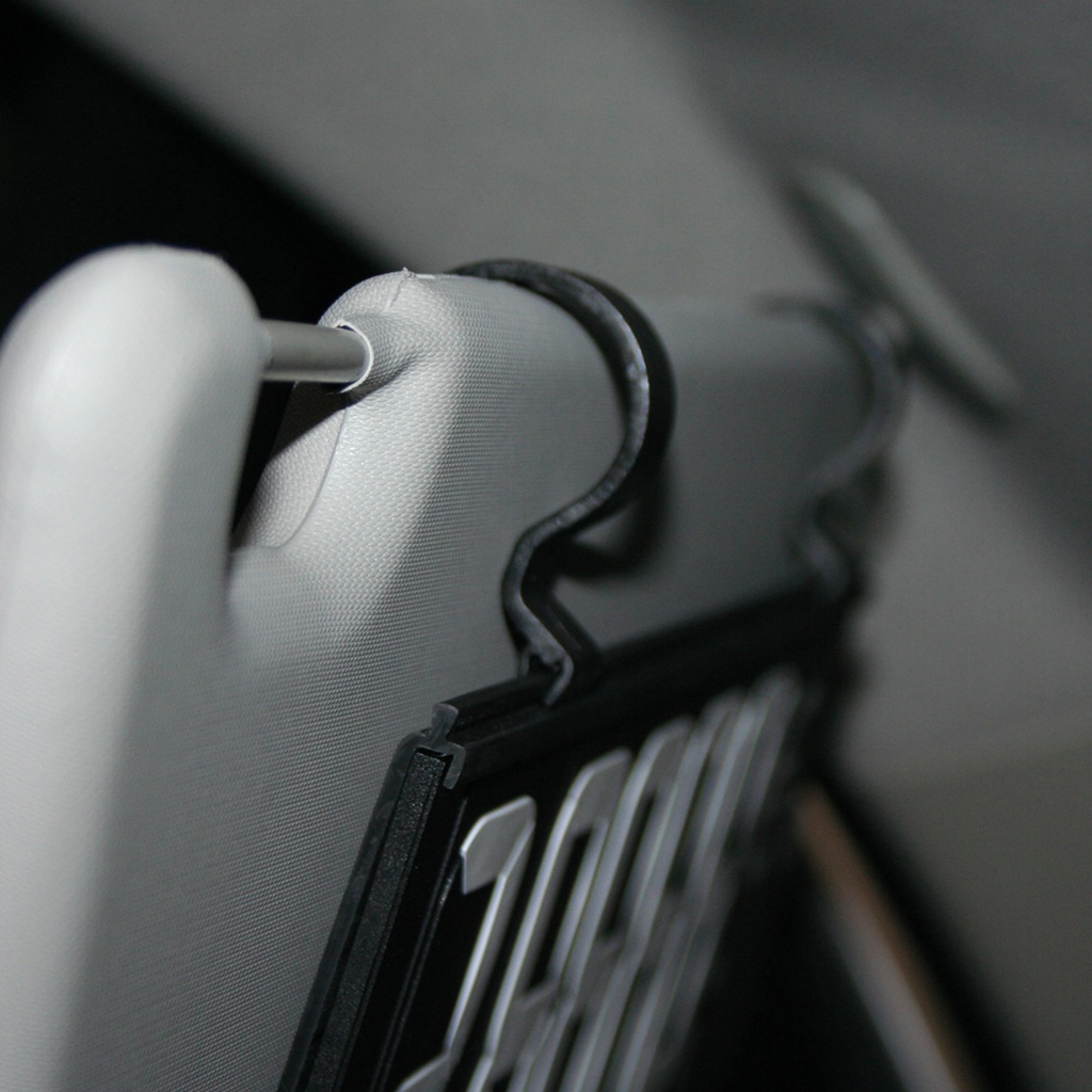 Herbruikbare digitale cijfers zonneklep