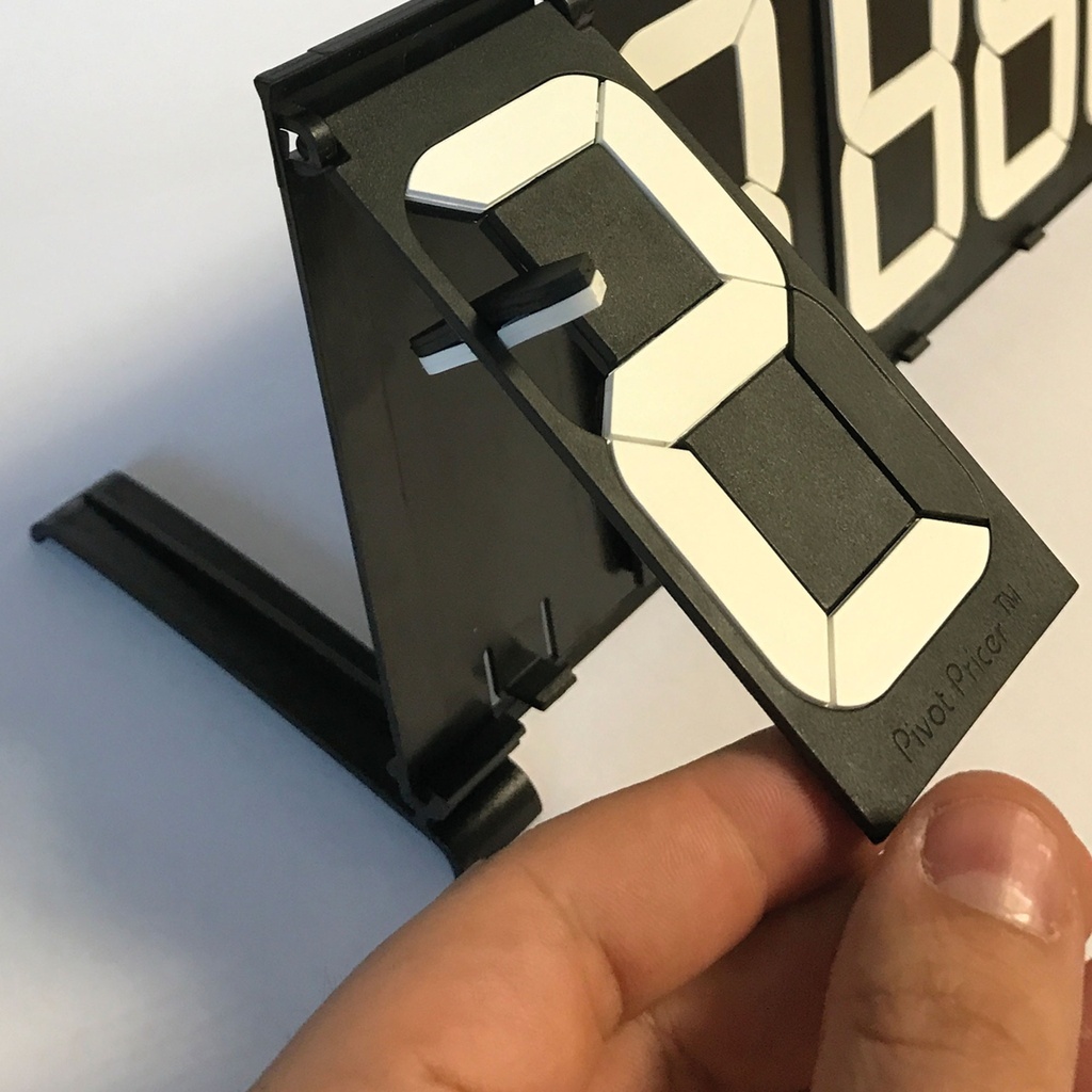 Herbruikbare digitale cijfers met voet