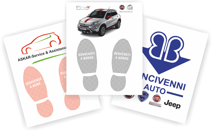 Tapis de sol avec marquage personnalisé