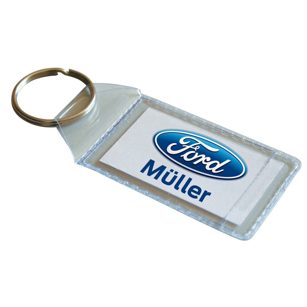 Porte Cle Blanc Pvc 0.3Mm X 100