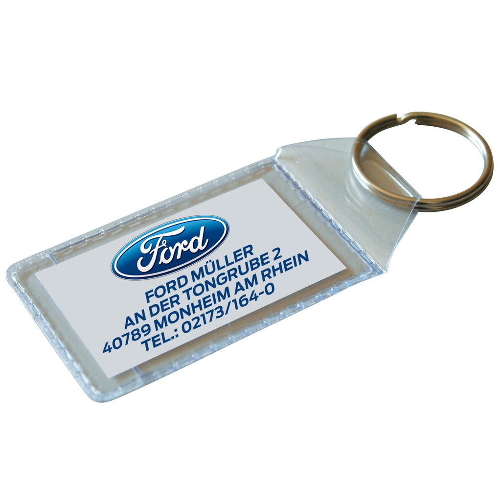 Porte Cle Blanc Pvc 0.3Mm X 100