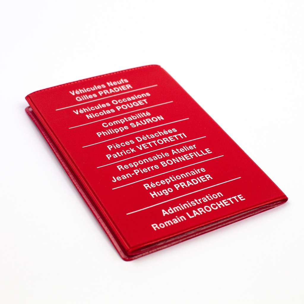 Documentenmap voor nieuwe Franse grijzekaart (14 x 9 cm)