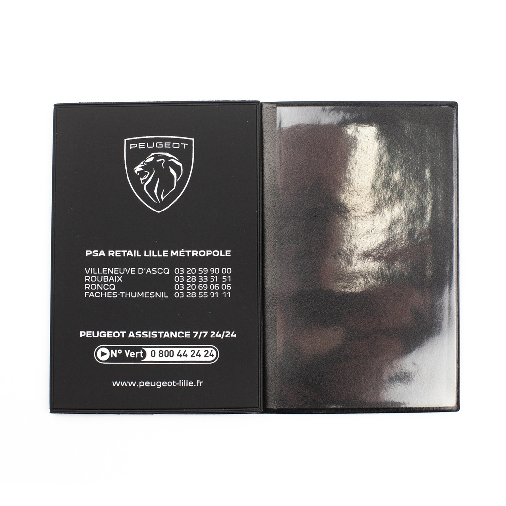 Documentenmap voor nieuwe Franse grijzekaart (14 x 9 cm)