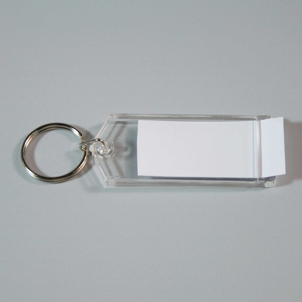 Acryl sleutelhanger transparant
