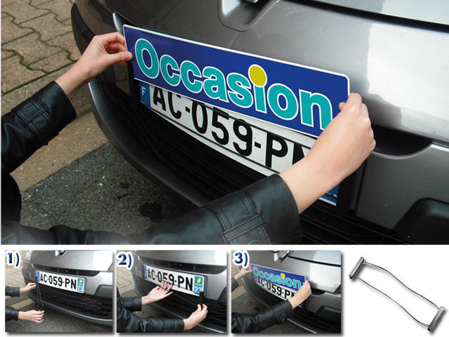 Attache cache-plaques