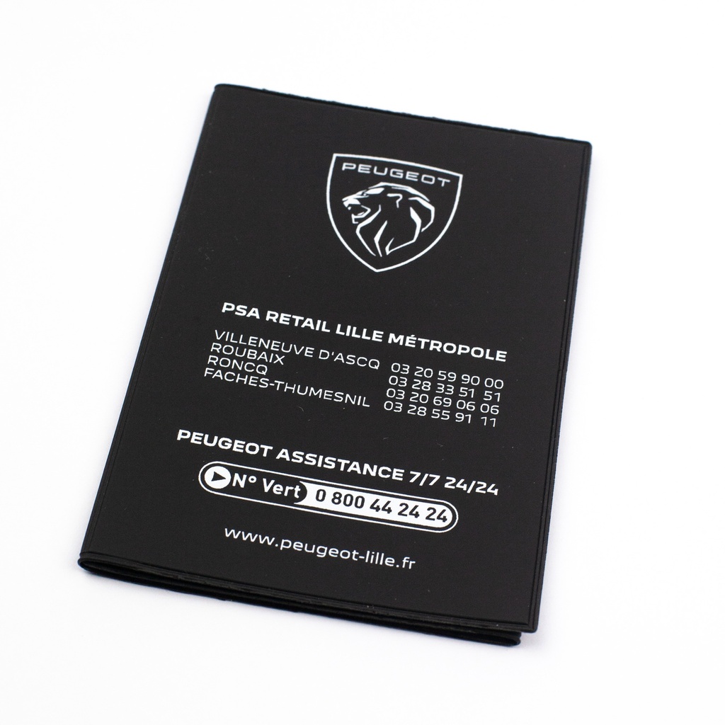 Porte carte grise avec marquage personnalisé (France) 