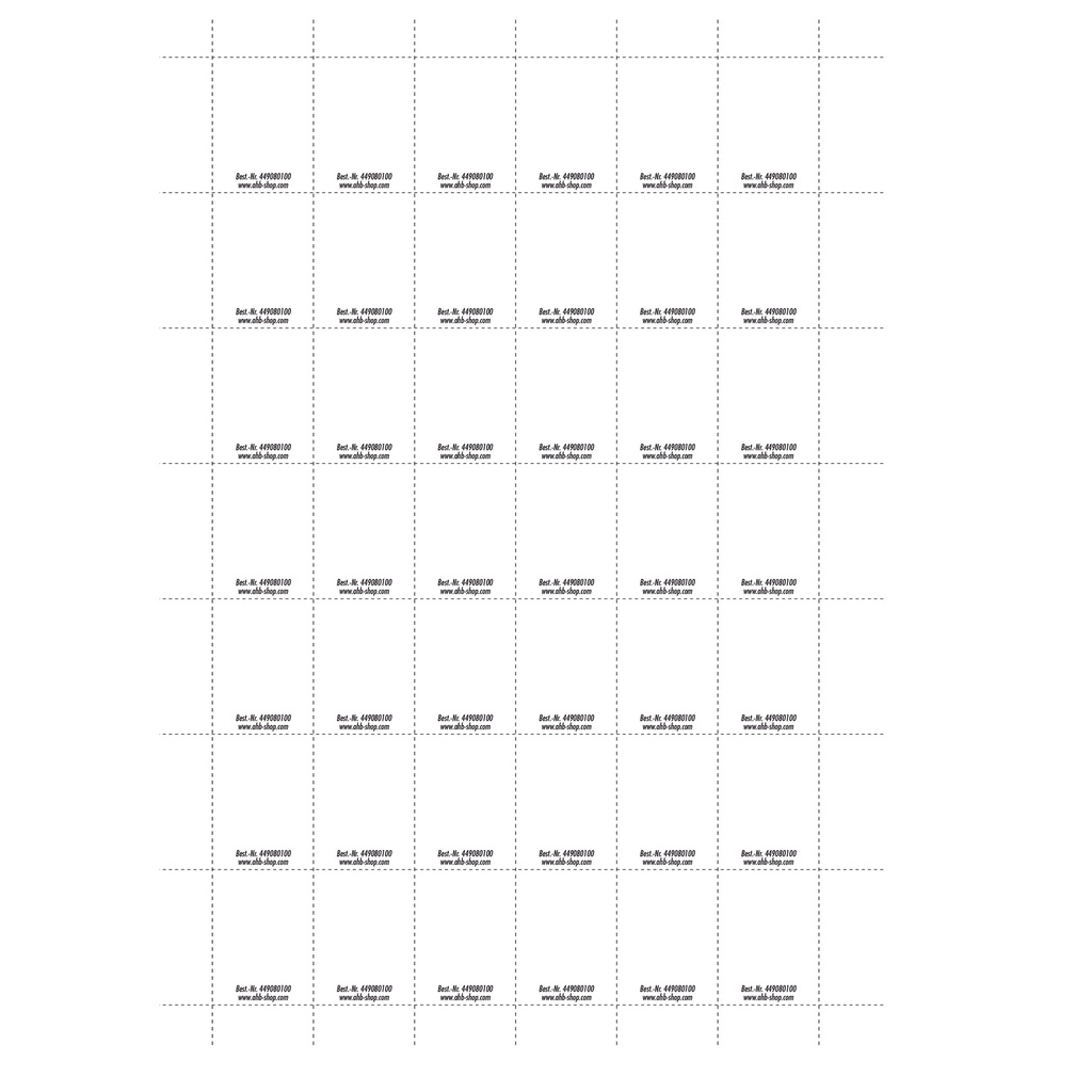 Labels Inserts voor sleutelhanger van acrylglas 50 x 40 mm x126