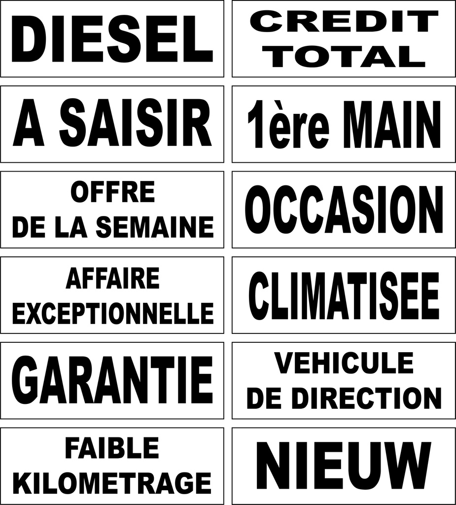 Affichette pour panneaux de toit "Roto", 3 pièces