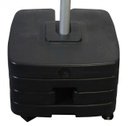 Platine à roulettes avec 4 lests de 25 kg