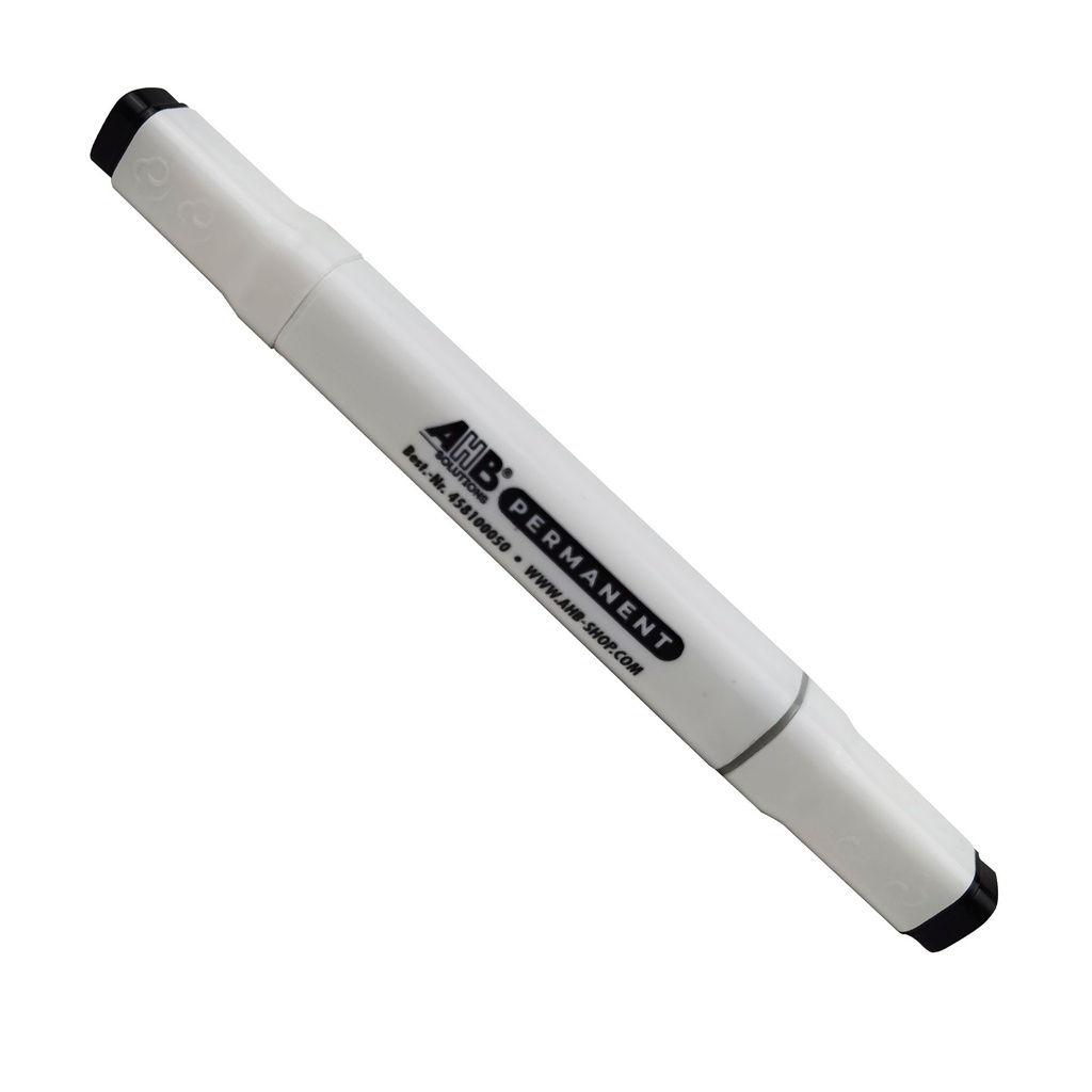 Zwarte stift "AHB Permanent" met 2 schrijfbreedtes