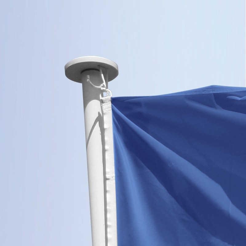 Mobiele cilindrische polyester mast zonder zwenkarm (Ø60mm)