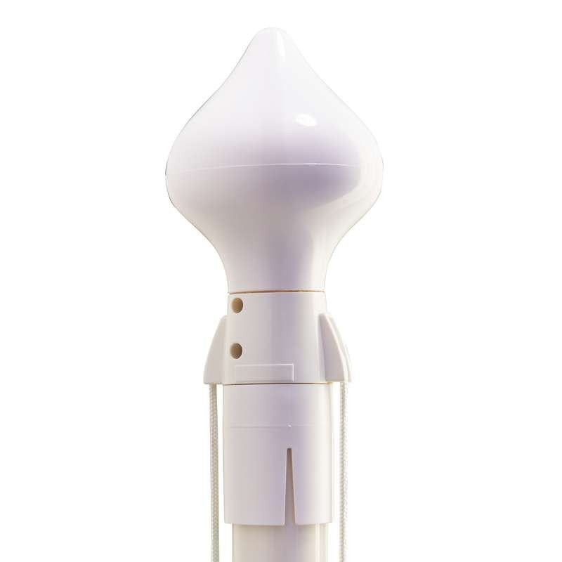 Pommeau blanc pour mât en fibre de verre