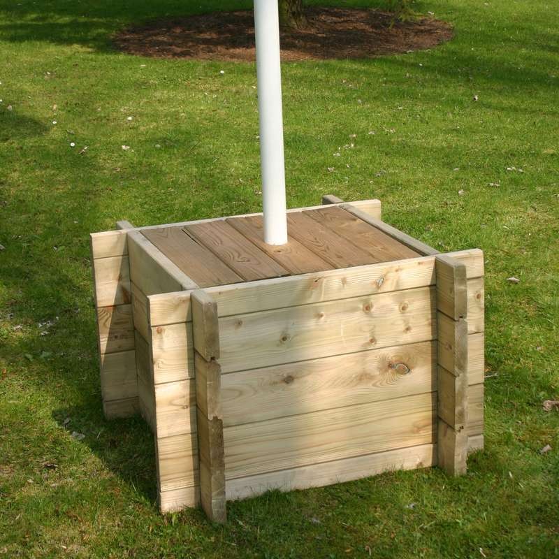 Caisse en bois pour mât mobile cylindrique en fibre de verre (Ø60mm)
