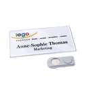Badge nominatif en acrylique avec fixation par aimant