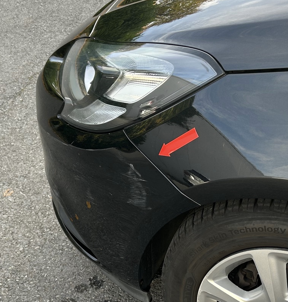Magnetische pijl voor carrosserieschade