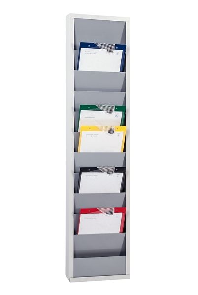 Planning en métal pour pochettes A4 - Bleu/Gris/Rouge/Noir
