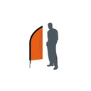 Beach flag 130 x 50 cm avec marquage personnalisé