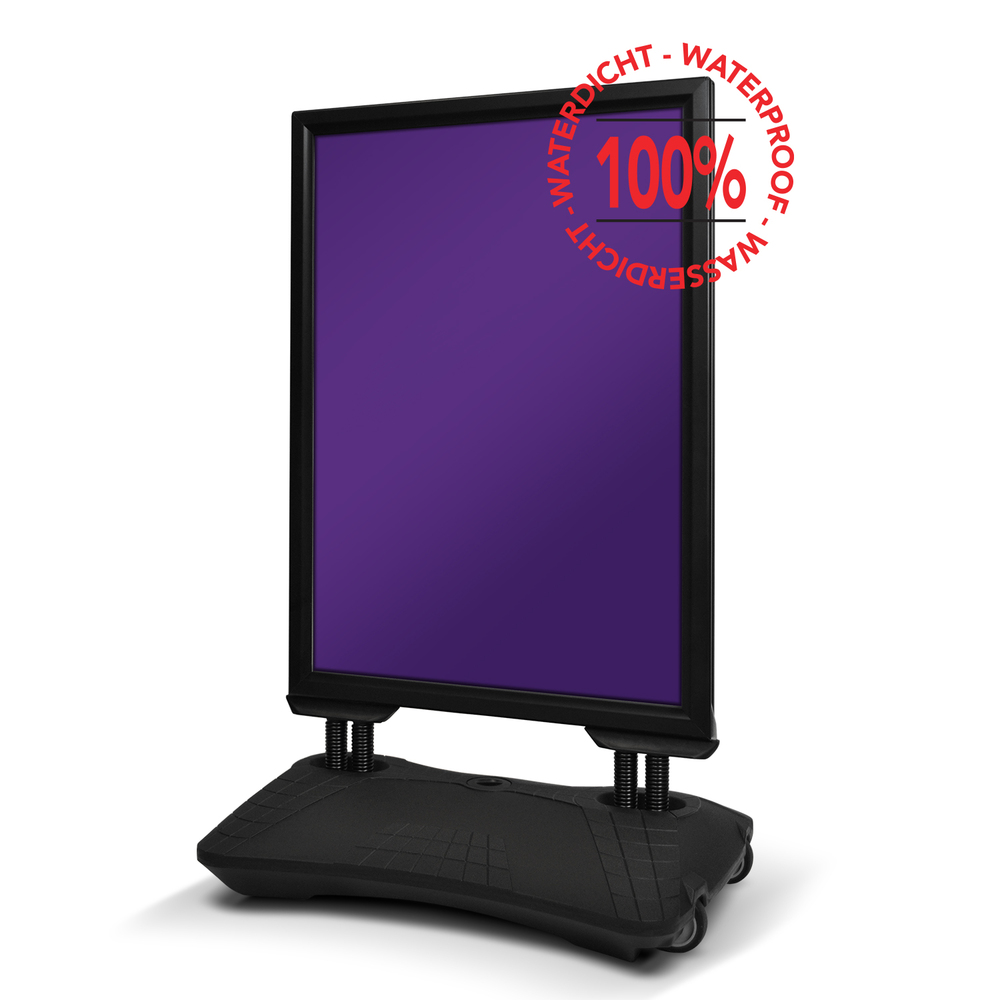 Düsseldorf stoepbord - Zilver