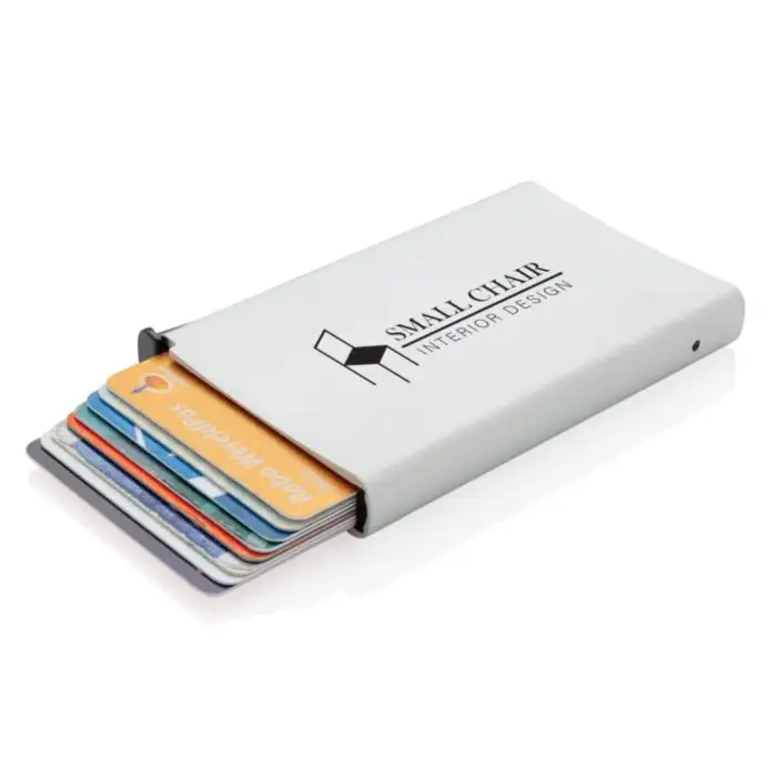 Porte cartes anti-RFID en aluminium avec marquage personnalisé