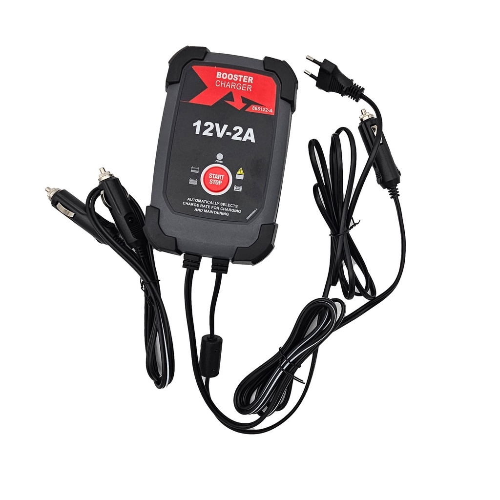 Oplader 12V voor boosters met sigarettenaanstekeraansluiting