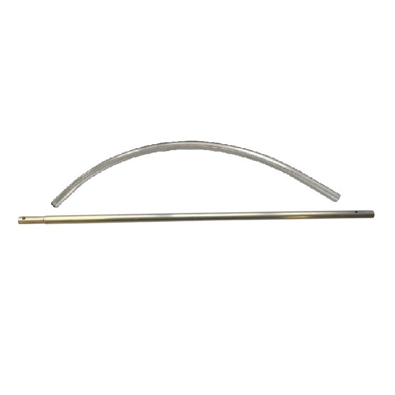 Gebogen aluminium sectie voor mobiele mast voor beach flag 330 x 70 cm