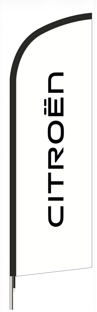Beach flag 230 x 70 cm - Citroën fond blanc