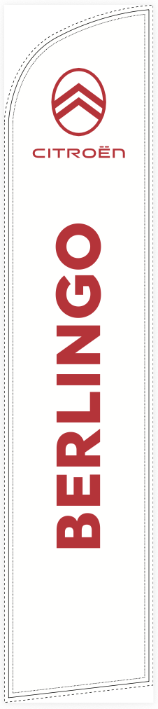 Beach flag 330 x 70 cm - Berlingo