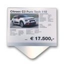 Pochettes en aluminium pour fixation au pour pare-brise