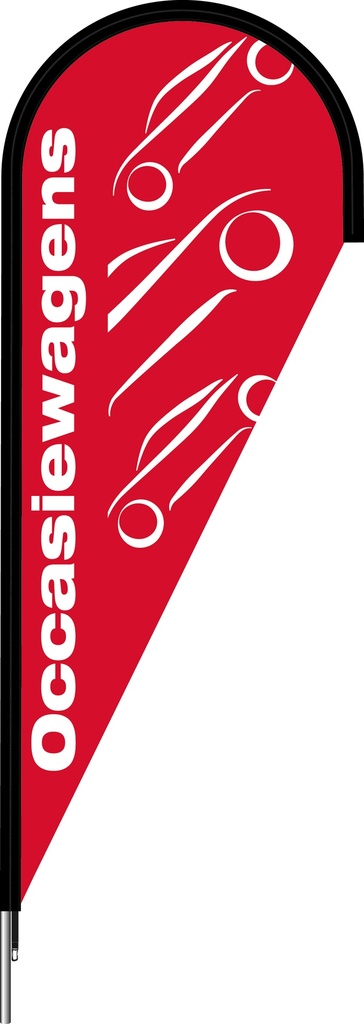 Beach flag 230 x 90 cm - "Occasiewagens"