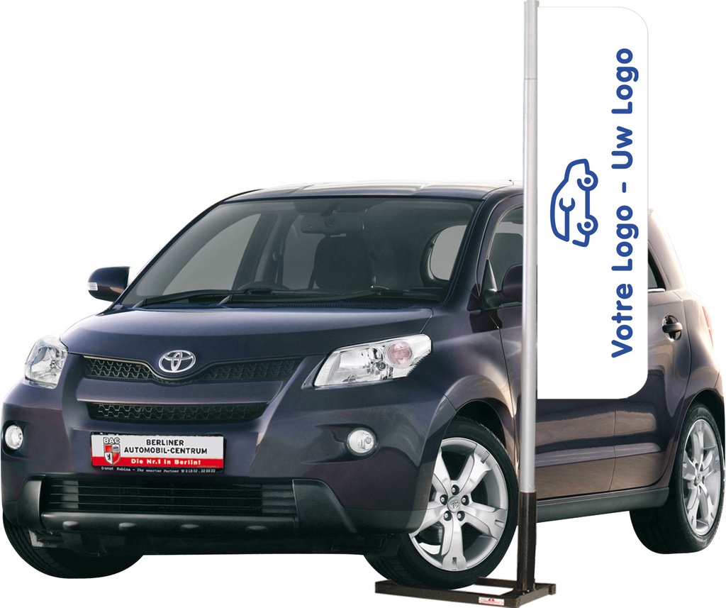 Totem Car met autoblok voet - Grijs