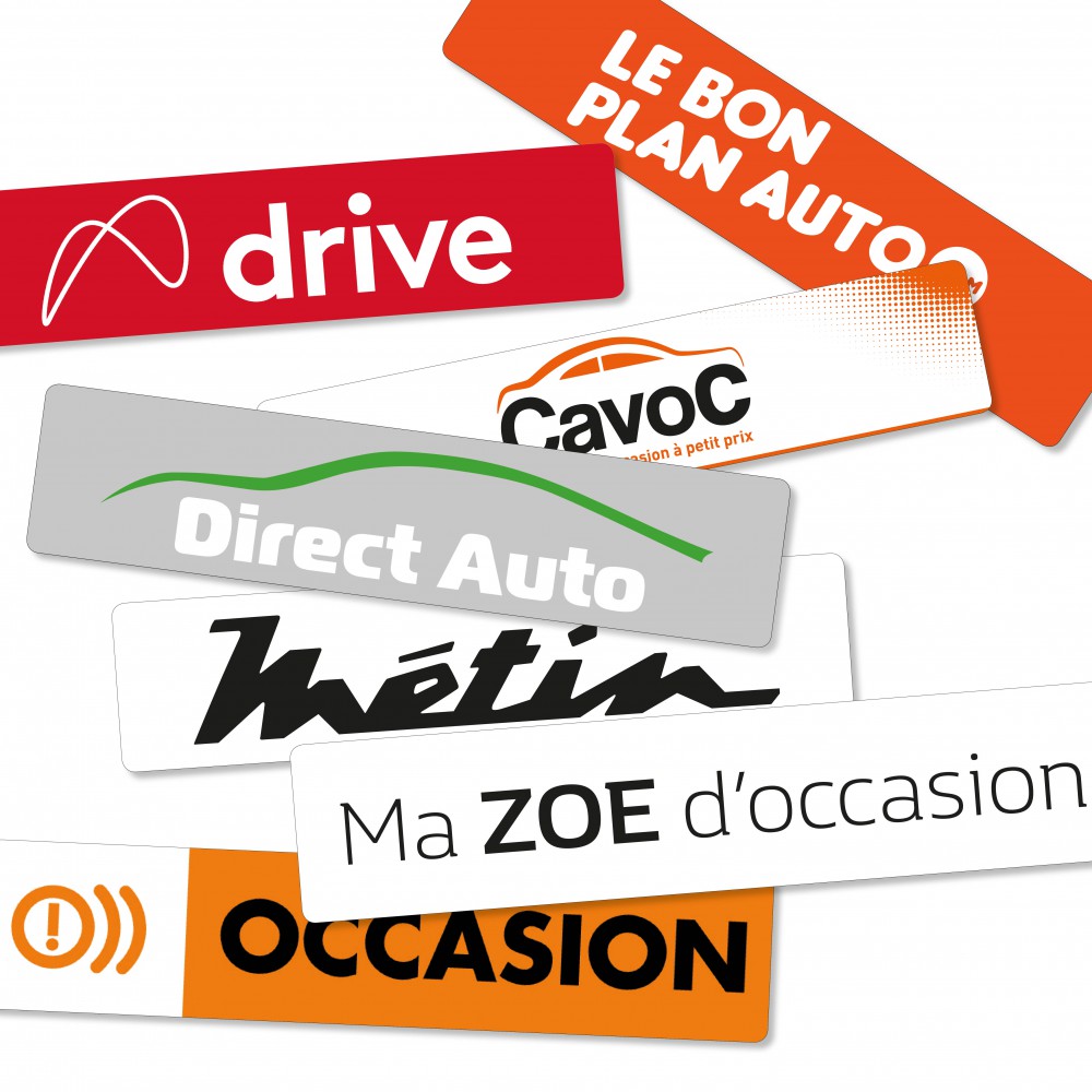 Cache-plaques en polystyrène 1.5mm avec marquage personnalisé