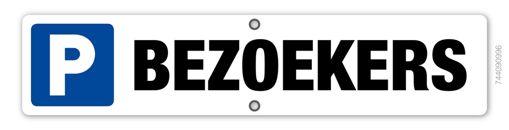 Poteau de parking 516 x 112 mm NL "Bezoekers"